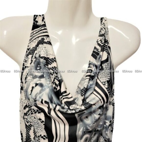 Spicy Sugar Black and White Sleeveless Body Hugging Dress Size S and Size M - Picture 2 of 9